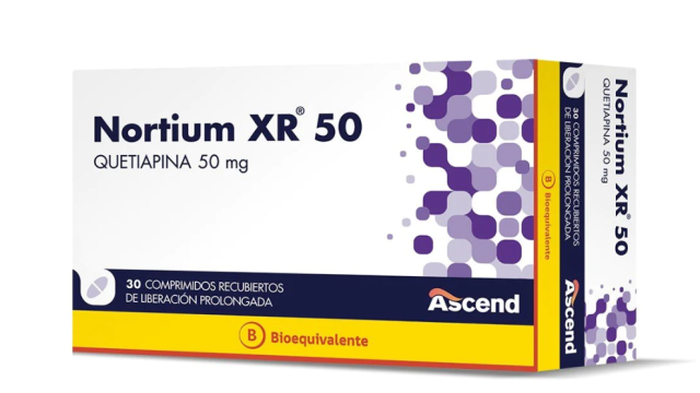 NORTIUM XR QUETIAPINA 50MG X 30 COMPRIMIDOS RECUBIERTOS DE LIBERACION PROLONGADA ASCEND