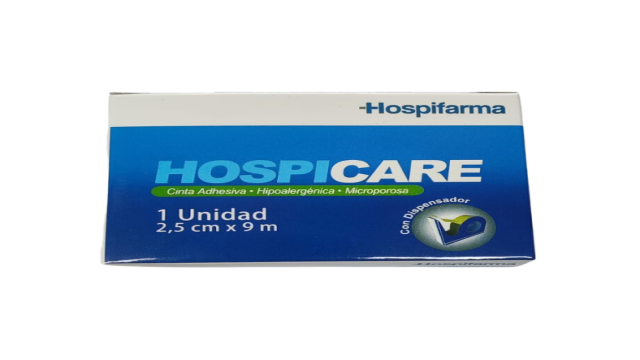HOSPICARE 2,5 CM X 9 M X 1 UNIDAD PAPEL HOSPIFARMA