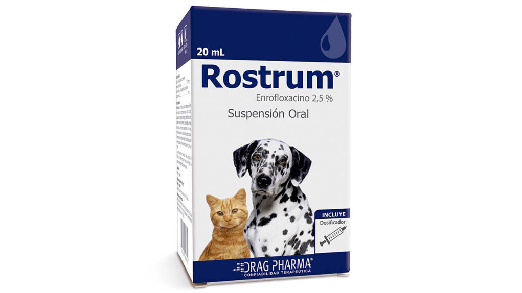 ROSTRUM ENROFLOXACINO 2,5% SUSPENSION ORAL X 20 ML