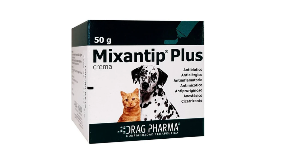 MIXANTIP PLUS CREMA PARA PERROS Y GATOS X 50 GRAMOS DRAG PHARMA