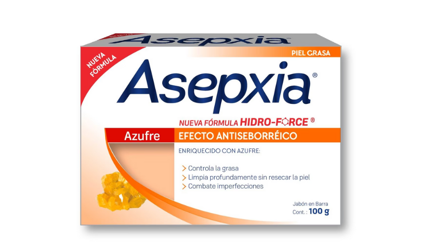ASEPXIA AZUFRE EFECTO ANTI-SEBO JABON X 100 GRAMOS