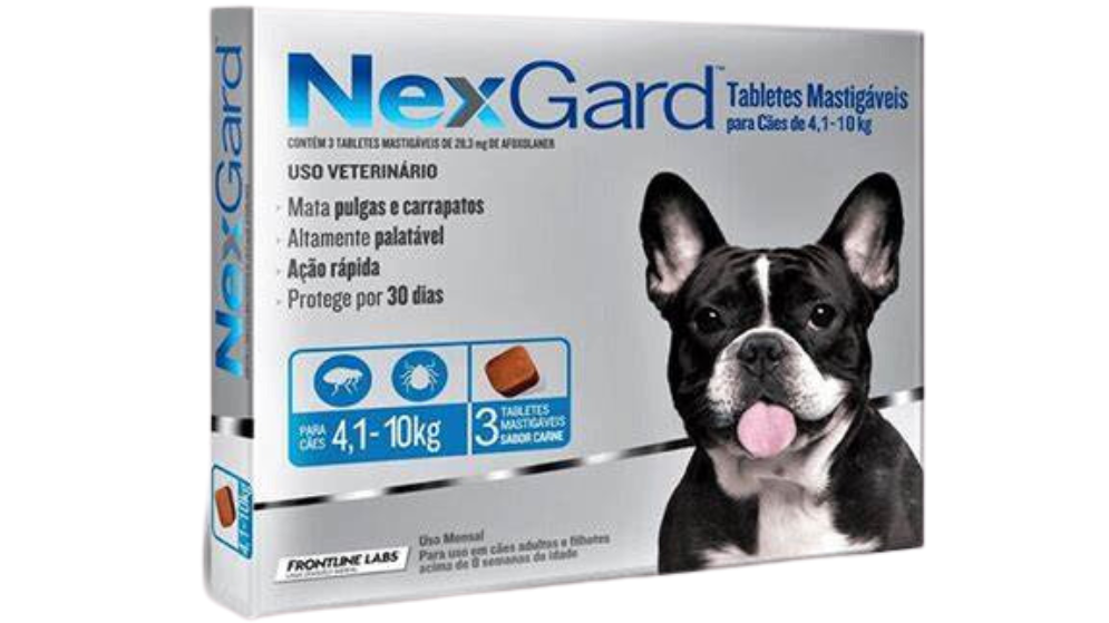 NEXGARD TAB MAST 4-10 KG 28,3 MG X 3 COMPRIMIDOS MASTICABLES