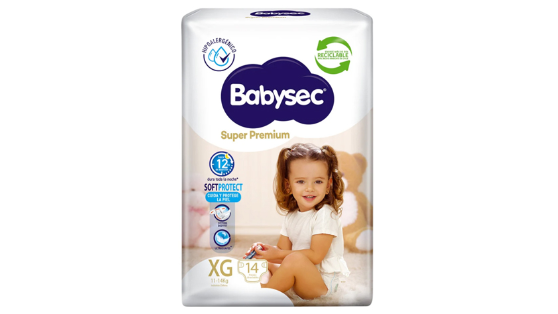 BABYSEC SUPER PREMIUM XG PAÑAL X 14 UNIDADES