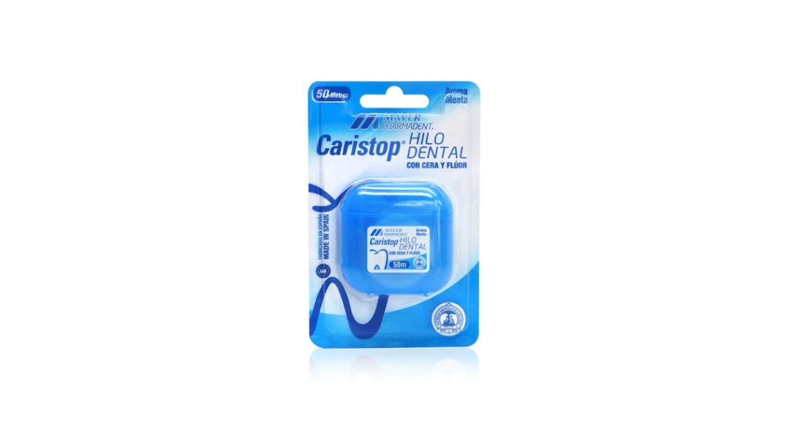 CARISTOP HILO DENTAL CON CERA Y FLUOR X 50 METROS