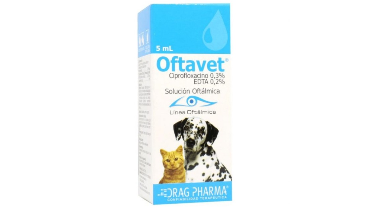 OFTAVET CIPROFLOXACINO 0,3% + EDTA 0,2% SOLUCION OFTALMICA X 5 ML
