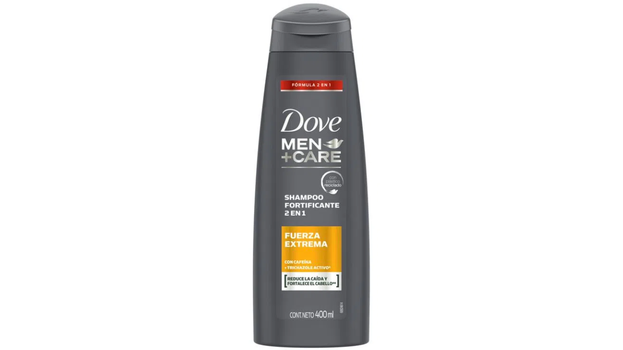 DOVE MEN SHAMPOO FORTIFICANTE 2 EN 1 FUERZA EXTREMA X 400 ML
