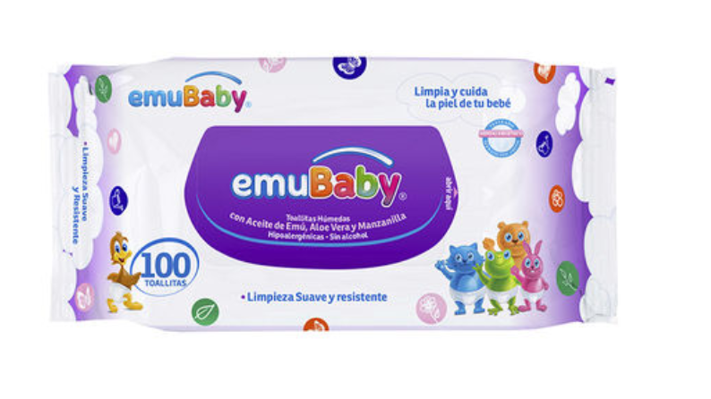 EMUBABY TOALLAS HUMEDAS X 100 UNIDADES
