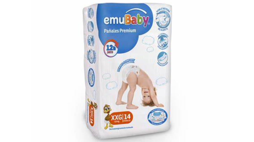 EMUBABY PAÑAL PREMIUM XXG X 14 UNIDADES
