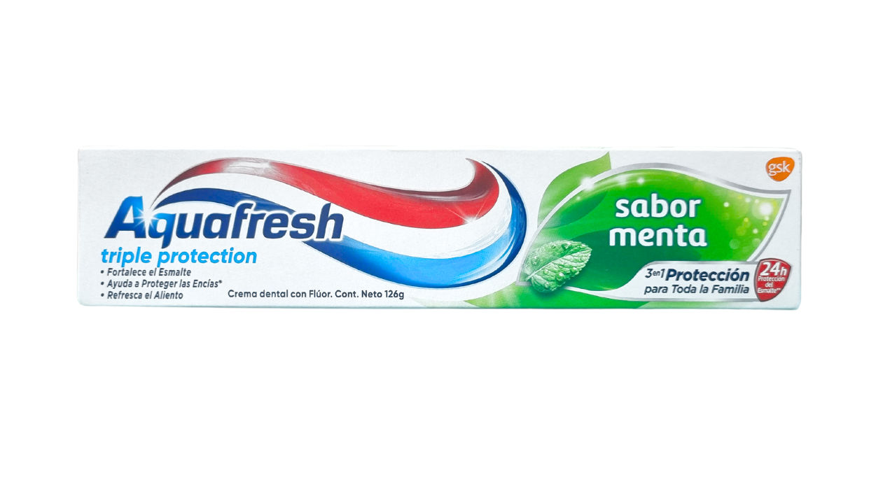 AQUAFRESH TRIPLE PROTECCION PASA DENTAL X 126 GRAMOS 