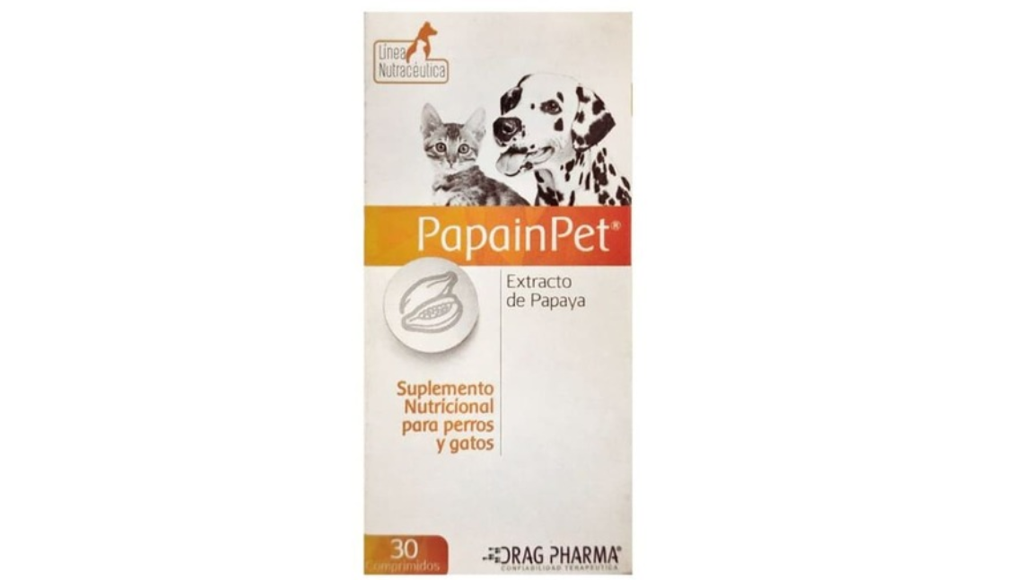 PAPAINPET SUPLEMENTO NUTRICIONAL EXTRACTO DE PAPAYA X 30 COMPRIMIDOS DRAG PHARMA 