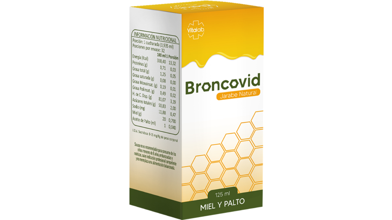 BRONCOVID MIEL Y PALTO JARABE X 125 ML VITALAB