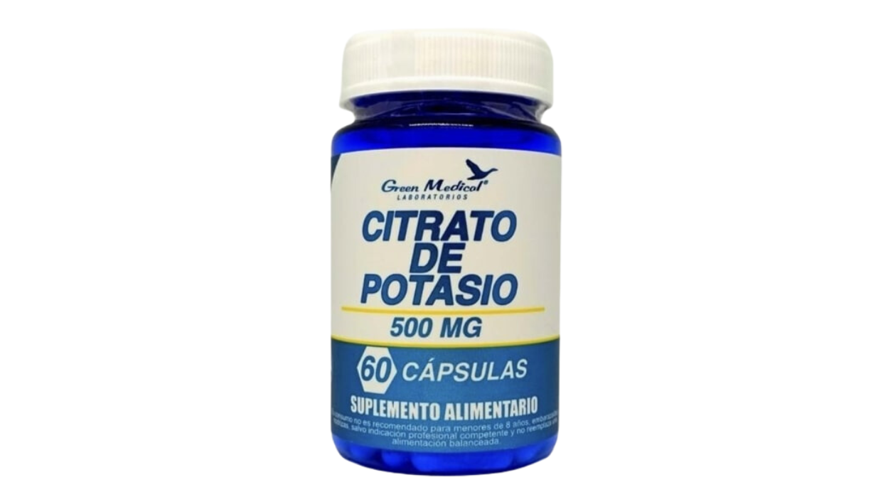 CITRATO DE POTASIO 500 MG X 60 CAPSULAS GREEN MEDICAL