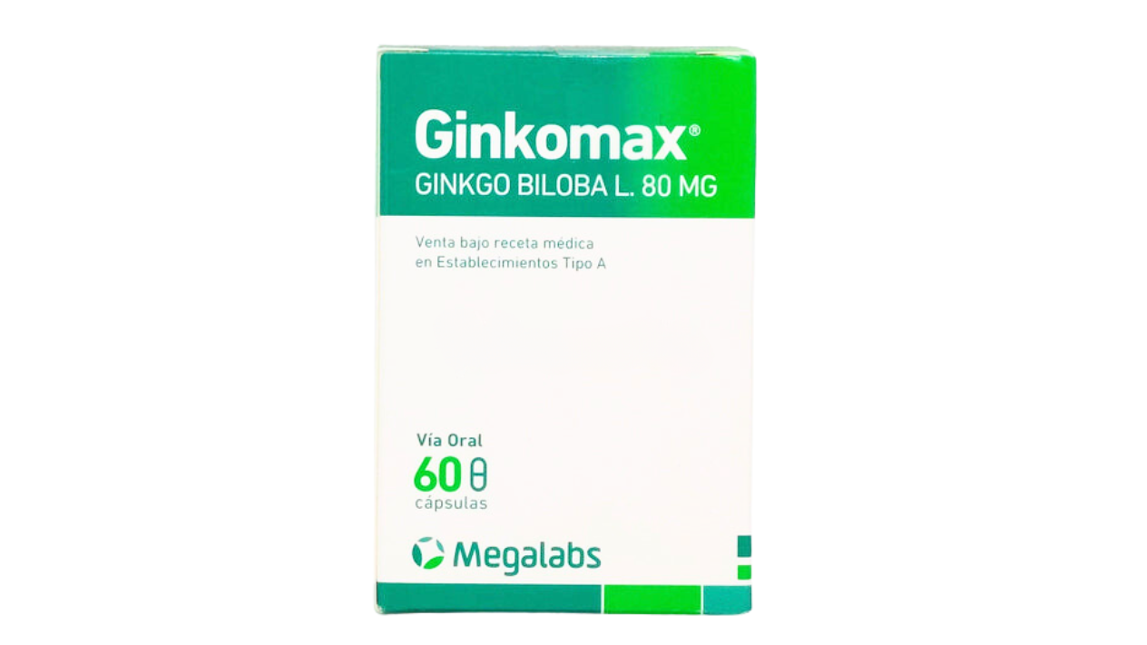 GINKOMAX GINKGO BILOBA 80MG X 60 CAPSULAS