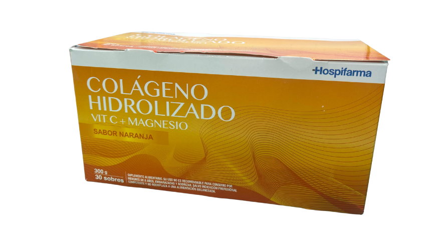 COLAGENO HIDROLIZADO VIT C MAGNESIO NARANJA 300 GRAMOS X 30 SOBRES