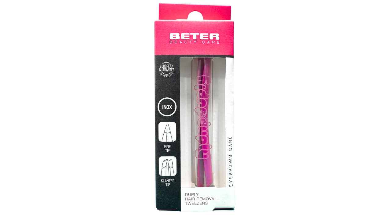 BETER DUPLY TWEEZERS PINZAS DE DEPILAR DOBLE PUNTA X 1 UNIDAD