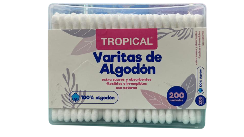 TROPICAL VARITAS DE ALGODON X 200 UNIDADES