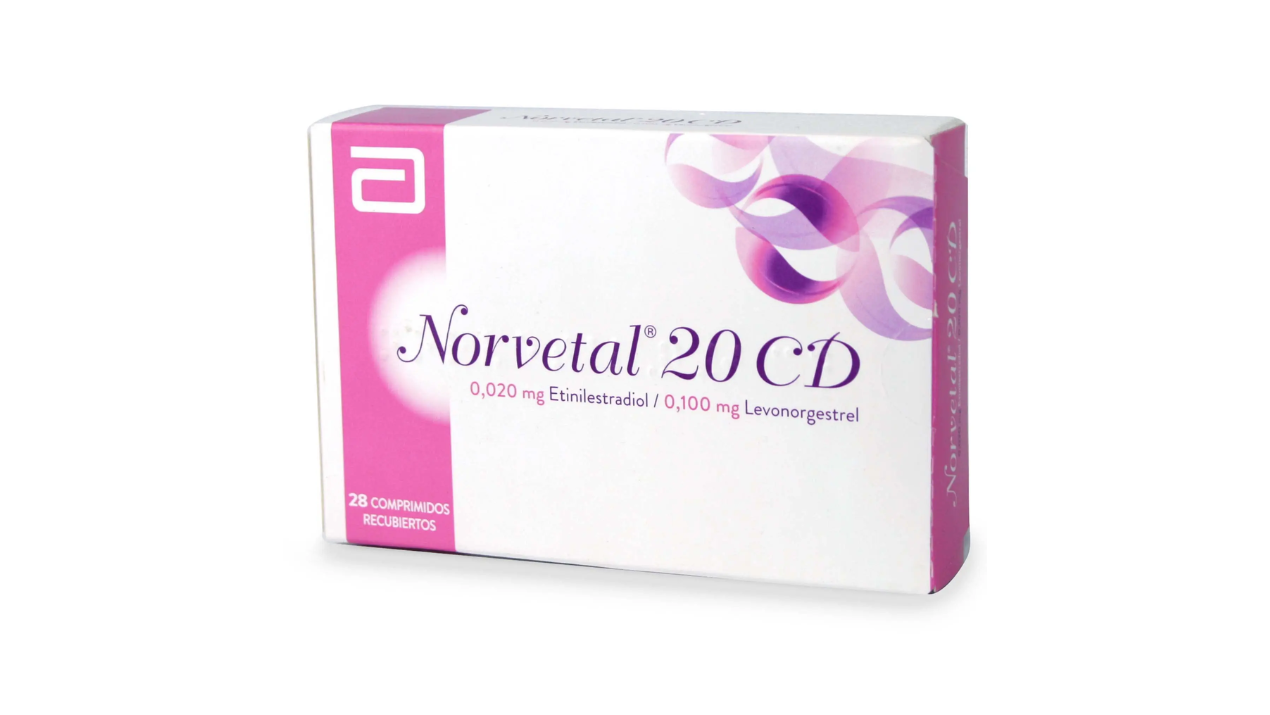 ABBOTT NORVETAL 20 CD ETINILESTRADIOL/LEVONORGESTREL 0,020/0,100MG X 28 COMPRIMIDOS RECUBIERTOS 