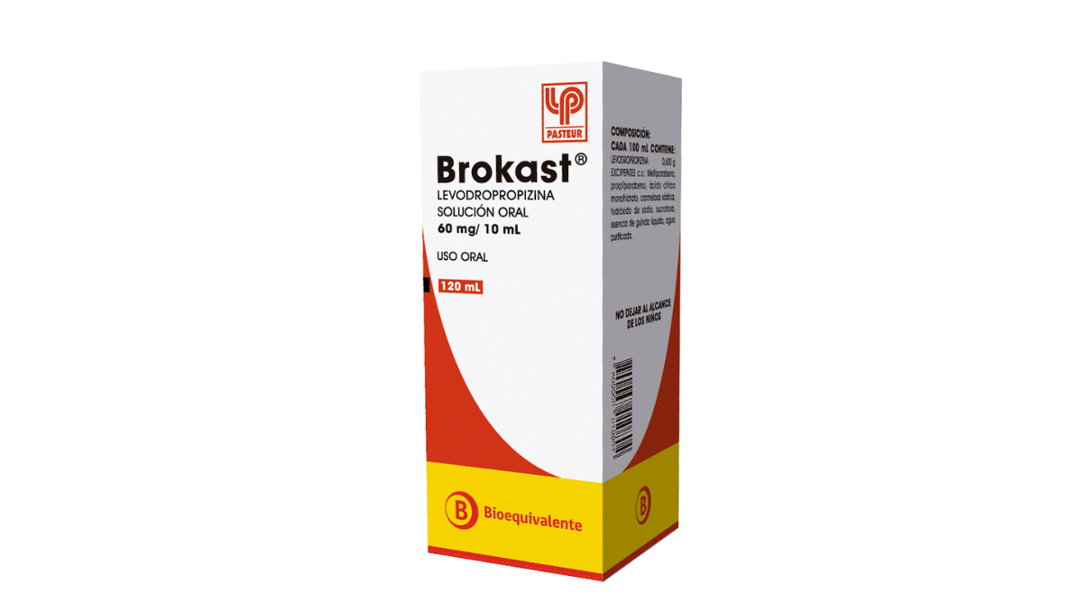 BROKAST LEVODROPROPIZINA 60MG/10 ML X 120ML SOLUCION ORAL  PASTEUR