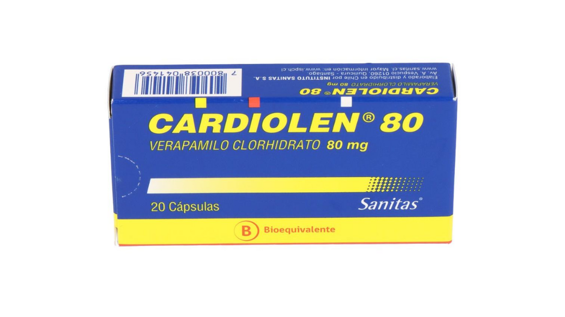 CARDIOLEN VERAPAMILO CLORHIDRATO 80MG X 20 CAPSULAS SANITAS