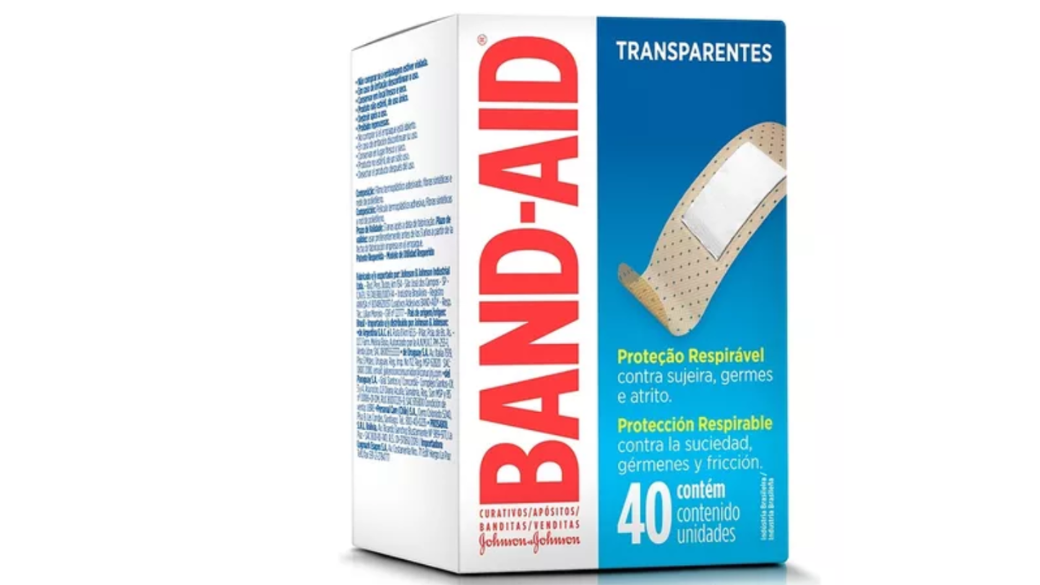 BAND AID VENDAS CURITAS TRANSPARENTES X 40 UNIDADES 