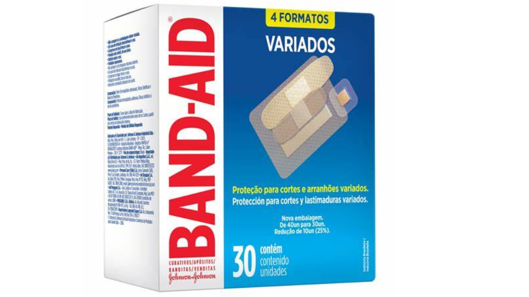 BAND AID VENDAS CURATIVAS VARIADOS X 30 UNIDADES 