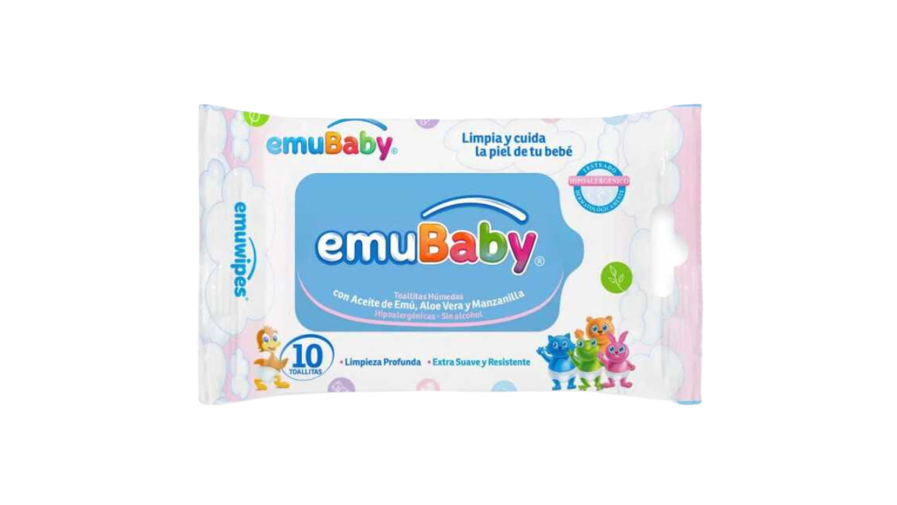 EMUBABY TOALLAS HUMEDAS X 10 UNIDADES