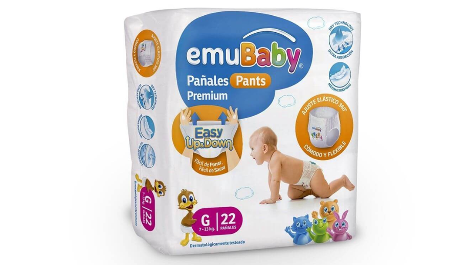 EMUBABY PAÑAL PANTS G X 22 UNIDADES
