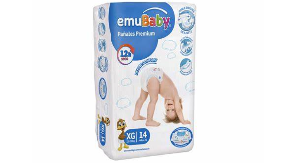 EMUBABY PAÑAL PREMIUM XG X 14 UNIDADES