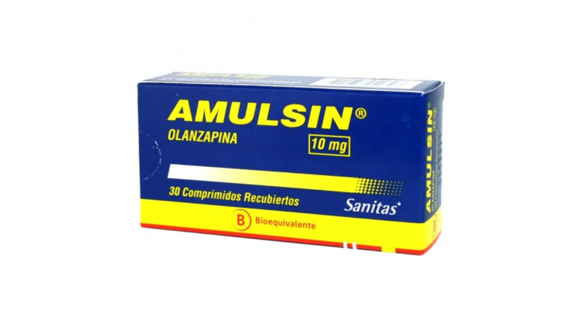 AMULSIN OLANZAPINA 10MG X 30 COMPRIMIDOS RECUBIERTOS SANITAS