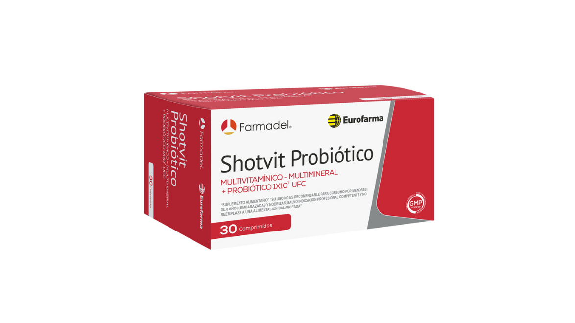 SHOTVIT PROBIOTICO MULTIVITAMINICO MULTIMINERAL X 30 COMPRIMIDOS