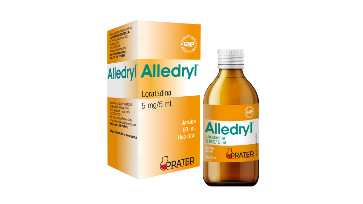 ALLEDRYL LORATADINA 5 MG/5 ML JARABE X 60 ML