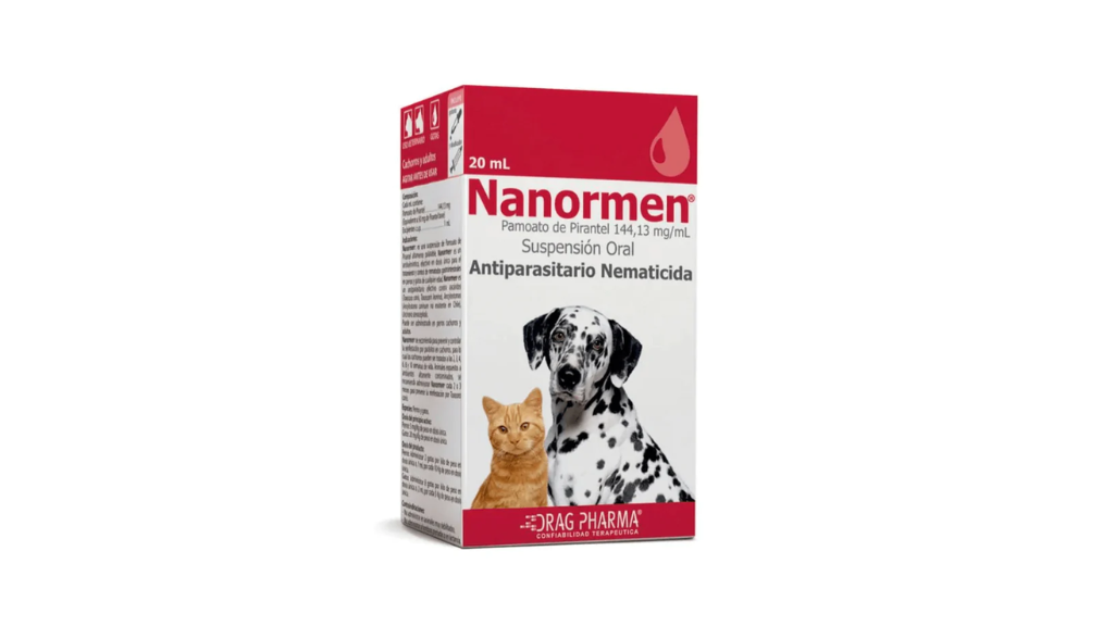 NANORMEN PIRANTEL PAMOATO 144,13 MG/ML SUSPENSION ORAL X 20 ML DRAG PHARMA 