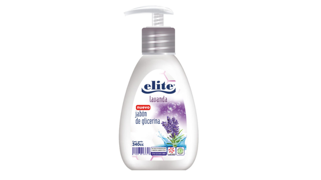 ELITE JABON GLICERINA LAVANDA X 340 CC