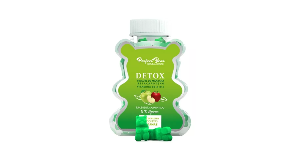 PERFECT BEAR DETOX VINAGRE DE MANZANA X 60 GOMITAS VEGANAS
