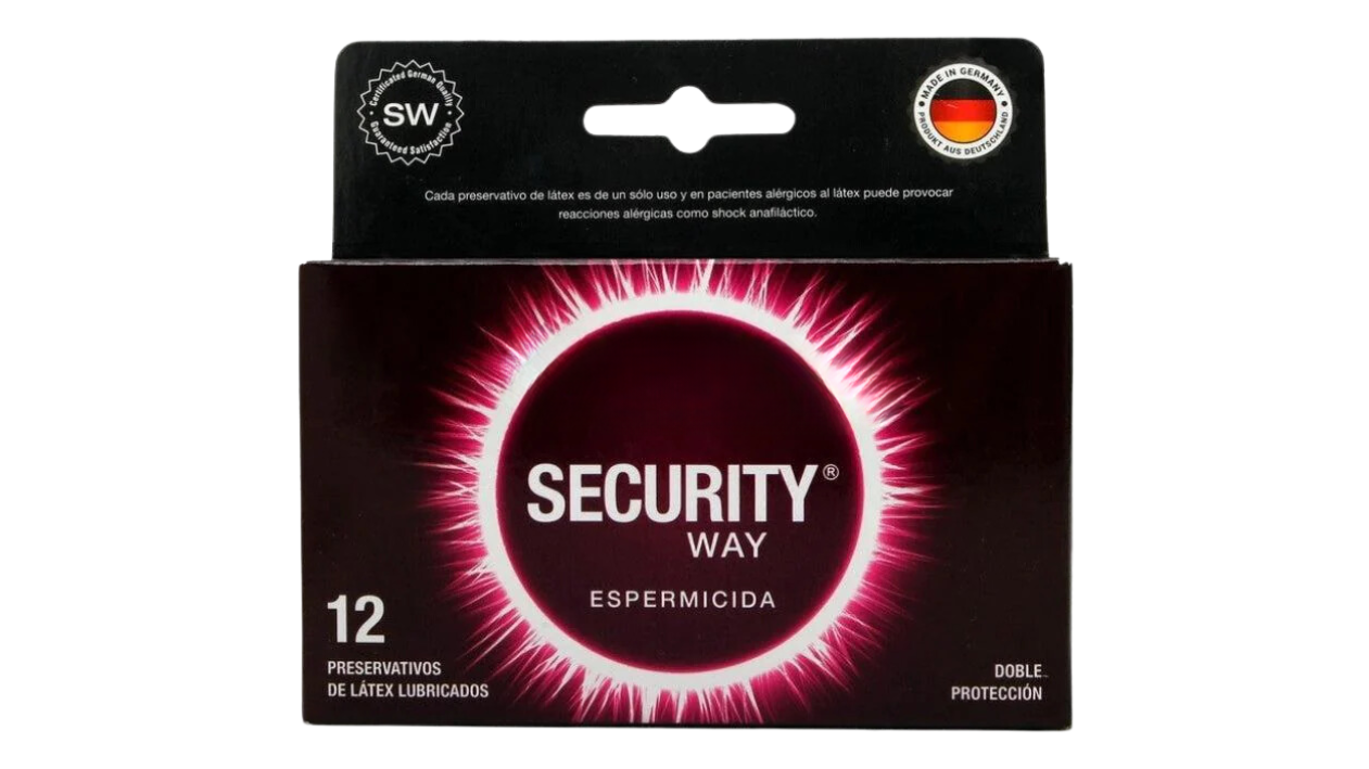 PRESERVATIVOS SECURITY ESPERMICIDA CONDON X 12 UNIDADES