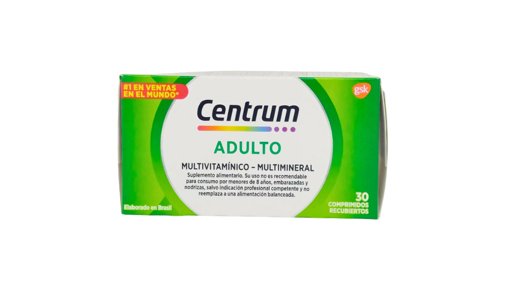 CENTRUM MULTIVITAMINICO MULTIMINERAL X 30 COMPRIMIDOS RECUBIERTOS GSK