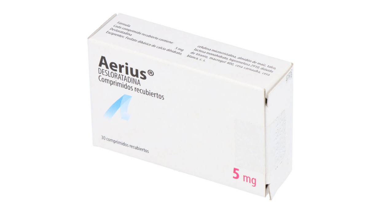 AERIUS DESLORATADINA 5MG X 30 COMPRIMIDOS RECUBIERTOS