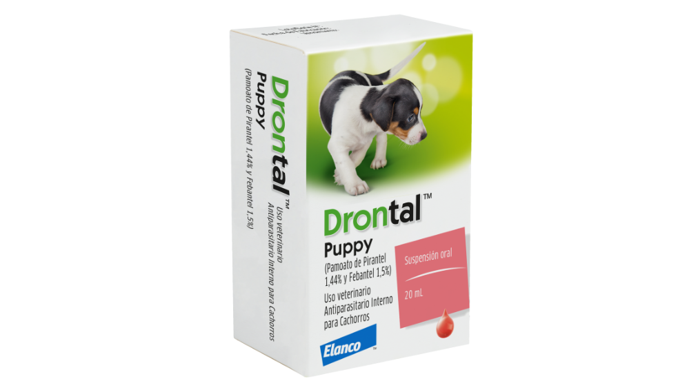 DRONTAL PUPPY PAMOATO DE PIRANTEL 1,44% + FEBANTEL 1,5% SUSPENSION ORAL X 20 ML