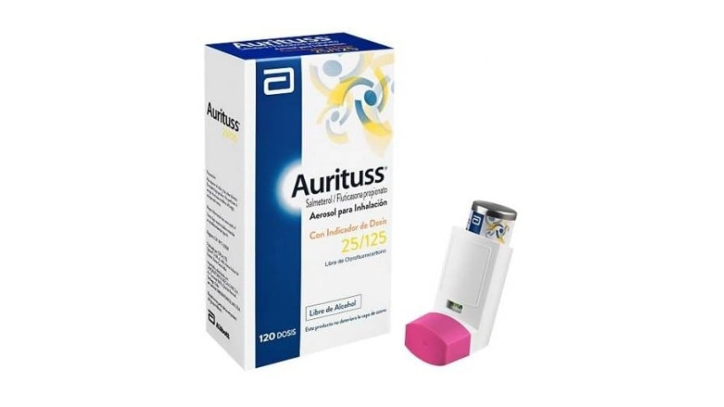 AURITUSS LA SALMETEROL /FLUTICASONA 25/125 MCG X 120 DOSIS AEROSOL PARA INHALACION LIBRE DE ALCOHOL ABBOTT