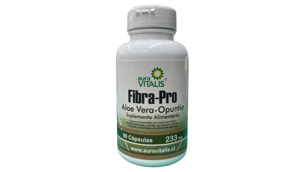 AURA VITALIS FIBRA PRO ALOE VERA OPUNTIA 233 MG X 90 CAPSULAS
