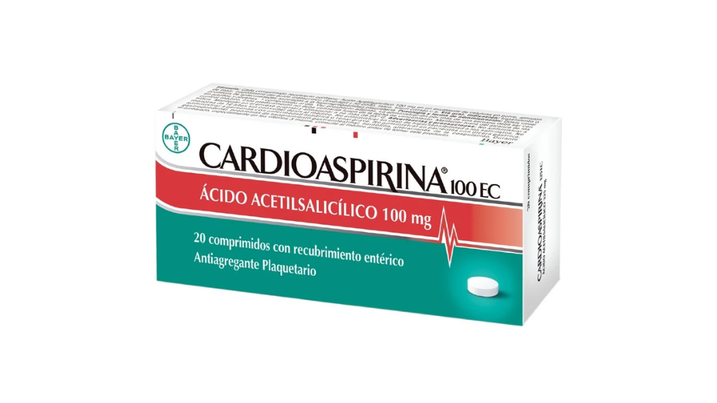 CARDIOASPIRINA 100 EC ACIDO ACETILSALICILICO 100 MG X 20 COMPRIMIDOS CON RECUBRIMIENTO ENTERICO ANTIAGREGANTE PLAQUETARIO BAYER