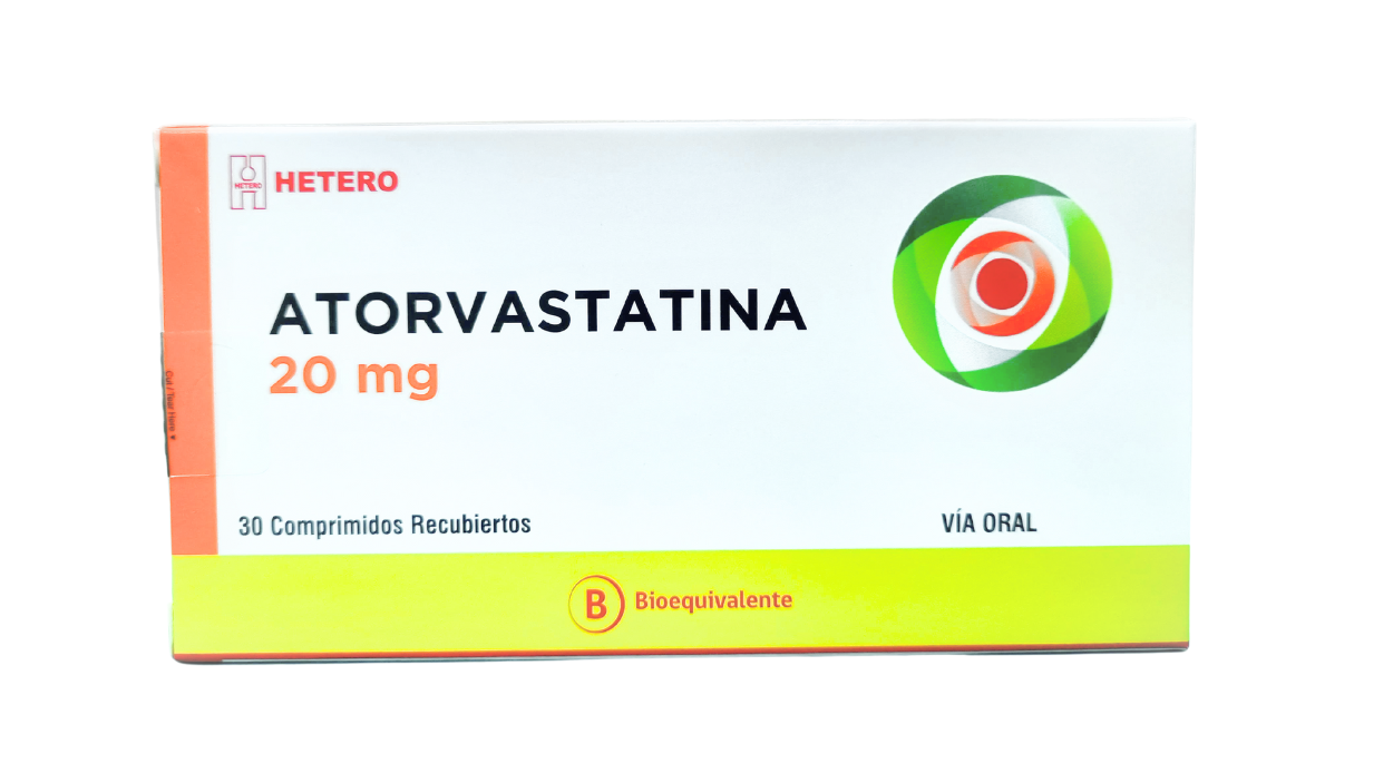 ATORVASTATINA 20MG X 30 COMPRIMIDOS RECUBIERTOS