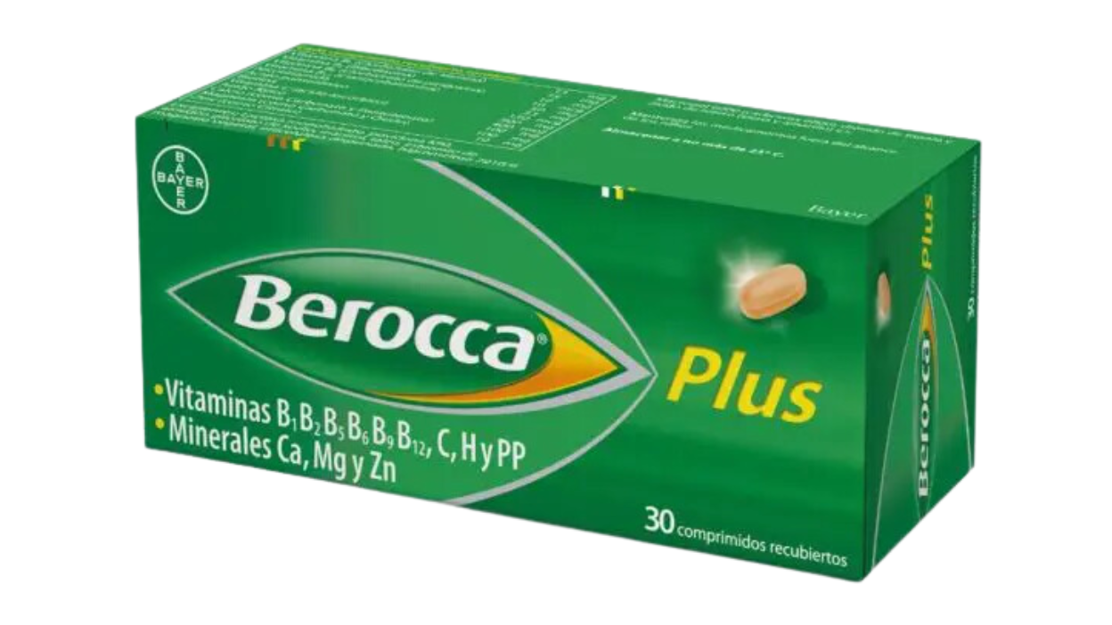 BEROCCA PLUS MULTIVITAMINICO Y MULTIMINERAL X 30 COMPRIMIDOS RECUBIERTOS