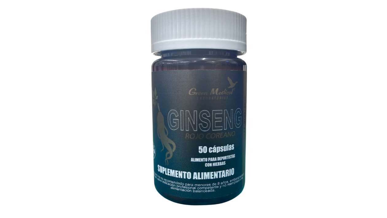 GINSENG ROJO COREANO X 50 CAPSULAS GREEN MEDICAL