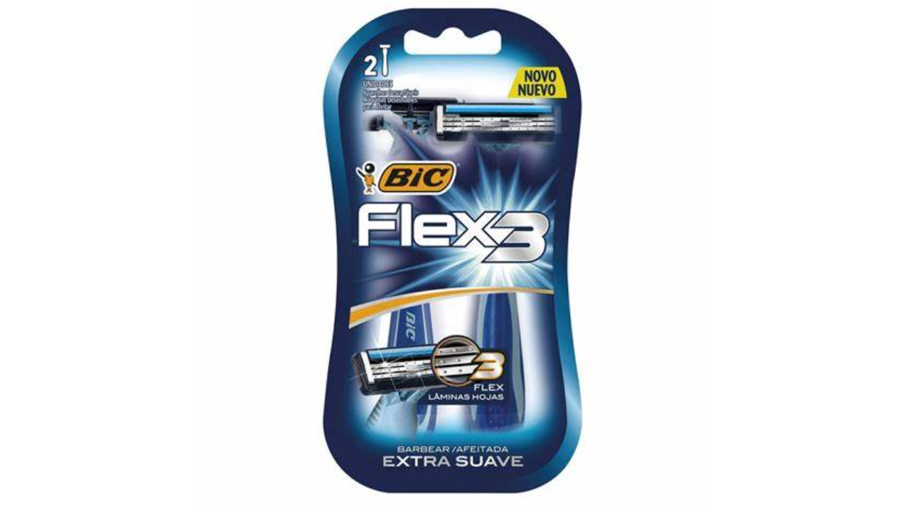 BIC FLEX 3 MAQUINA DE AFEITAR 3 HOJAS EXTRA SUAVE X 2 UNIDADES