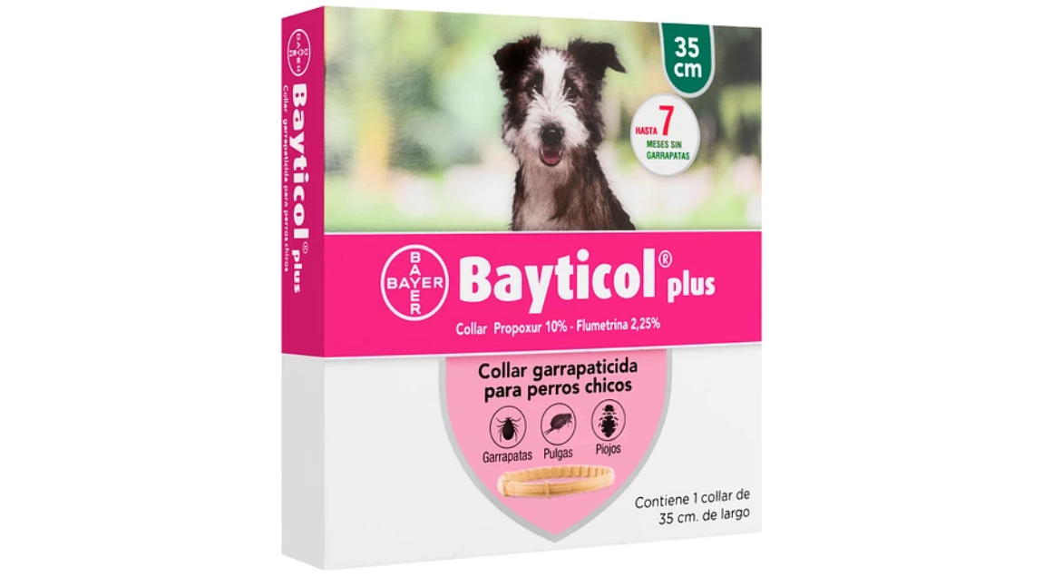 BAYTICOL PLUS COLLAR GARRAPATICIDA PERROS CHICOS 35 CM LARGO X 1 UNIDAD