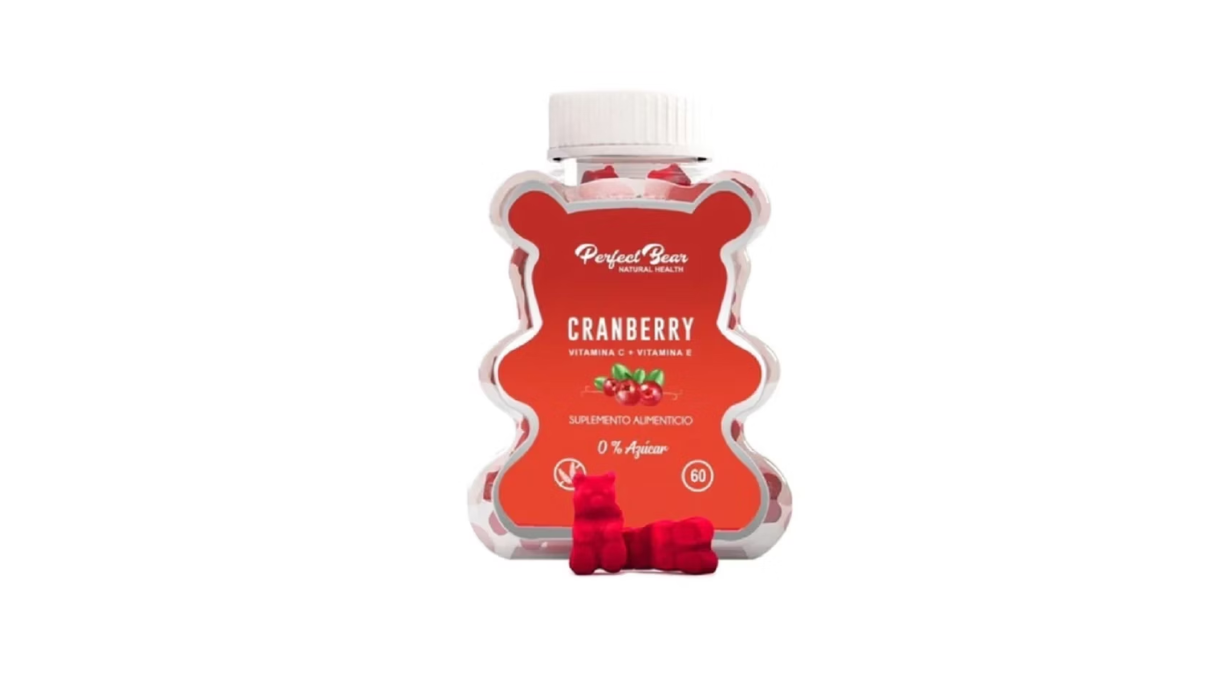 PERFECT BEAR CRANBERRY VITAMINAS C+E X 60 GOMITAS VEGANAS