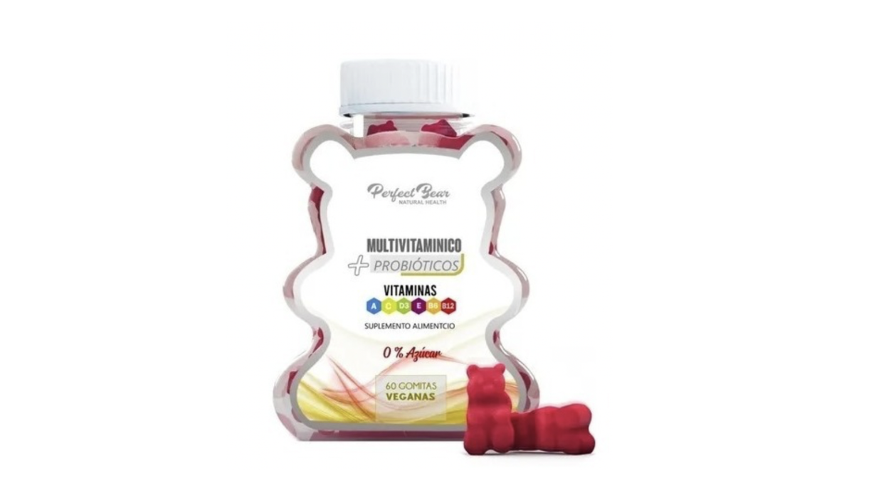 PERFECT BEAR MULTIVITAMINICO + PROBIOTICOS X 60 GOMITAS VEGANAS
