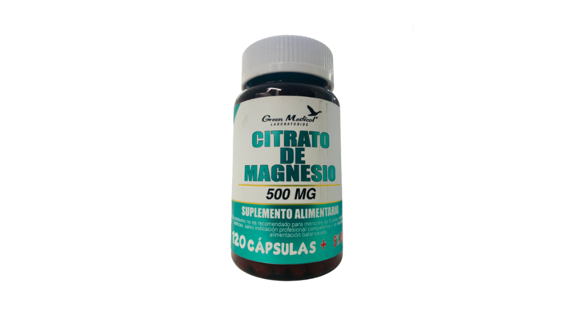 CITRATO DE MAGNESIO 500 MG X 120 CAPSULAS GREEN MEDICAL