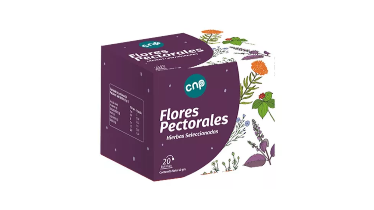 FLORES PECTORALES HIERBAS SELECCIONADAS 40 GRAMOS X 20 BOLSITAS PARA TE